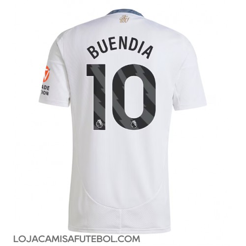 Camisa de Futebol Aston Villa Emiliano Buendia #10 Equipamento Secundário 2024-25 Manga Curta